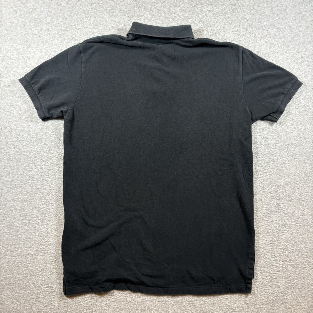 Vintage Polo Ralph Lauren Shirt Mens L Black Red Pony Short Sleeve Heavy Cotton - Picture 4 of 5